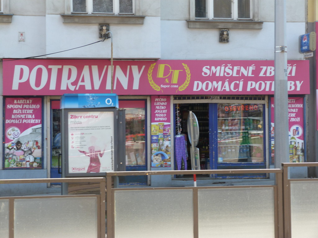 If you can't find a trafika, then look for a potraviny.
