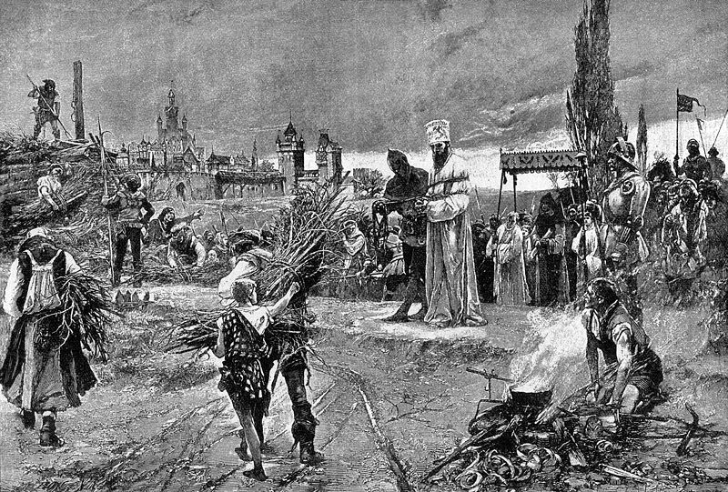 Burning of Jan Hus by Carl Gustaf Hellqvist.