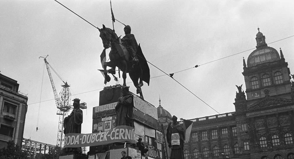 It is believed that the King Wenceslas, the Patron Saint of Czechs, should safe the country from the danger. That's why people always gather bellow his statue in the Wenceslas Square and "call for help". He never showed up, obviously. 